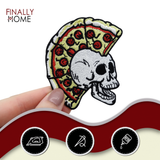 Totenkopf mit Pizza Haaren Bügelbild Patch zum Aufbügeln | Patches, Aufbügelmotive Finally Home