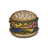 Hamburger Patch zum Aufbügeln Pommes Burger Bügelpatches Aufnäher