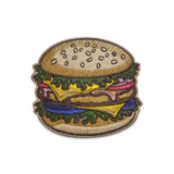 Hamburger Patch zum Aufbügeln Pommes Burger Bügelpatches Aufnäher