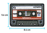 Klett Patch - Rote 80er Kassette | Retro Klett Patches, Vintage Aufnäher, Old School Klettpatches, Badge, Rock Musik Klettpatch, Finally Home
