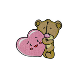 Cute teddy bear with heart patch for ironing Teddy bear patch iron-on babies