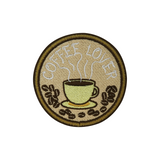 Coffee Lover Kaffee Patch zum Aufbügeln Getränk Aufnäher Bügelbild
