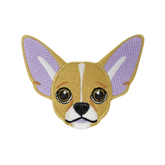 Chihuahua Hund Patch zum Aufbügeln Dog Pfoten Bügelflicken Bügelbild