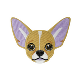 Chihuahua Hund Patch zum Aufbügeln Dog Pfoten Bügelflicken Bügelbild