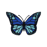 Blauer Schmetterling Butterfly Patch Aufbügeln Tiere Bügelflicken Falter Jeansjacken Aufnäher,