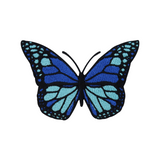 Blauer Schmetterling Butterfly Patch Aufbügeln Tiere Bügelflicken Falter Jeansjacken Aufnäher,