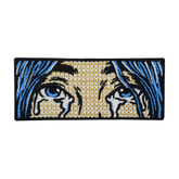 Crying Pop Art Women Patch Augen Tränen Bügelflicken Sad Patches