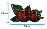 Himbeeren Obst Patch zum Aufbügeln | Früchte Blüten Patches, Essen Food Bügelflicken, Rote Frucht Flicken, Aufnäher Finally Home