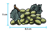 Griechische Weintrauben Obst Patch zum Aufbügeln | Früchte Blüten Patches, Essen Bügelflicken, Grüne Frucht Flicken, Food Aufnäher Finally Home