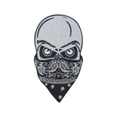 Totenkopf mit Bandana Patch zum Aufbügeln | Aufnäher geeignet für Lederwesten, Totenschädel Patches, Biker Schädel Bügelflicken, Motorrad Kutte Flicken Finally Home