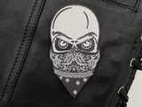 Totenkopf mit Bandana Patch zum Aufbügeln | Aufnäher geeignet für Lederwesten, Totenschädel Patches, Biker Schädel Bügelflicken, Motorrad Kutte Flicken Finally Home