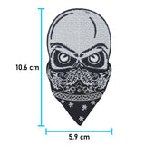 Totenkopf mit Bandana Patch zum Aufbügeln | Aufnäher geeignet für Lederwesten, Totenschädel Patches, Biker Schädel Bügelflicken, Motorrad Kutte Flicken Finally Home