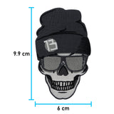 Totenkopf mit Mütze und Sonnenbrille Patch zum Aufbügeln | Totenschädel Patches, Biker Schädel Bügelflicken, Motorrad Kutte Flicken, Aufnäher Finally Home