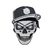 Totenkopf mit Cap Patch zum Aufbügeln | Aufnäher geeignet für Lederwesten, Totenschädel Patches, Biker Schädel Bügelflicken, Motorrad Kutte Flicken Finally Home
