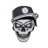 Totenkopf mit Cap Patch zum Aufbügeln | Aufnäher geeignet für Lederwesten, Totenschädel Patches, Biker Schädel Bügelflicken, Motorrad Kutte Flicken Finally Home