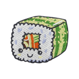 Patch zum Aufbügeln - Grüner Kawaii Sushi | Asiatisches Essen Patches, Fisch Bügelflicken, Food Flicken, Aufnäher Finally Home
