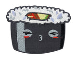 Schwarzer Kawaii Sushi Roll Patch