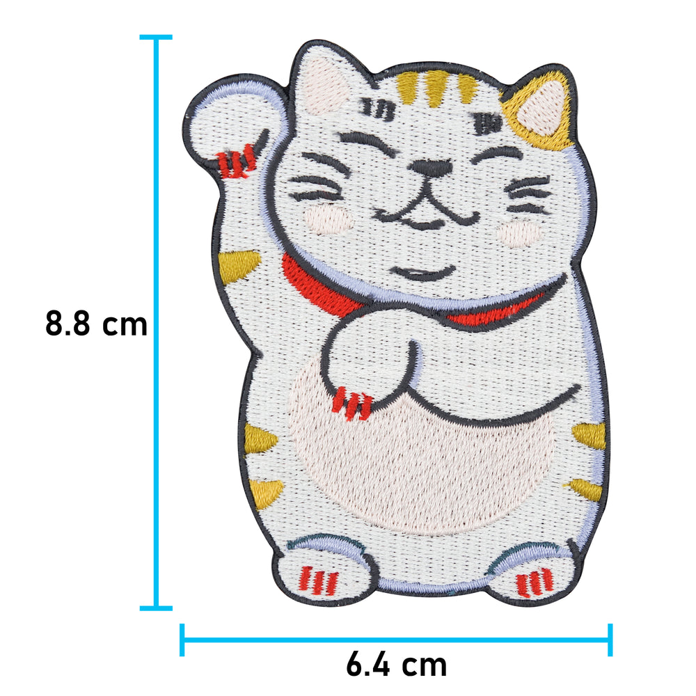 Glückskatzen Patch, Maße: 8,8 x 6,4 cm