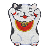 Schwarze Chinesische Glückskatze Patch zum Aufbügeln