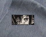 Anime Mädchen Patch auf blauer Jeans
