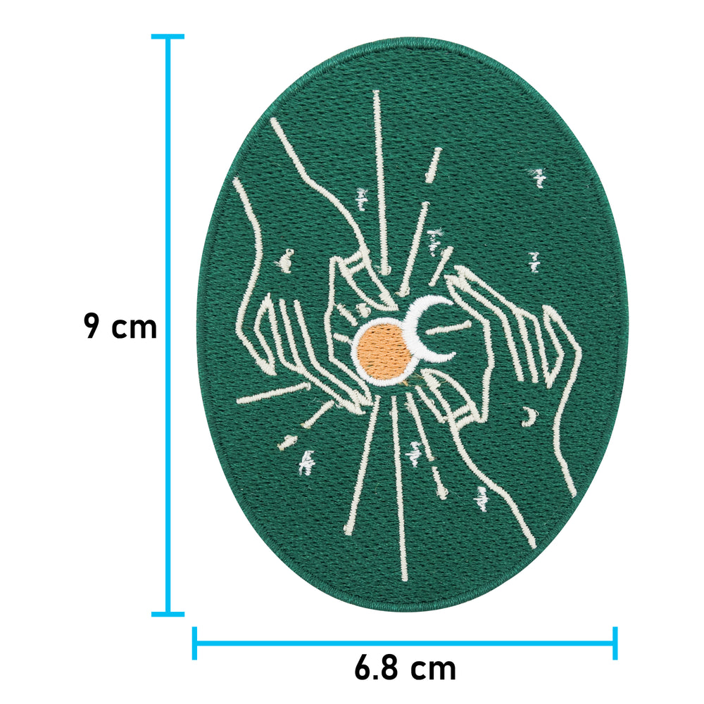 ondfinsternis Patch mit den Maßen: 9 x 6,8 cm