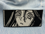 Patch auf blauer Jeans