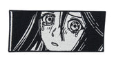 Ängstliches Anime Mädchen Patch in schwarz/weiß