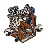 Lucky Garage Teufel Karten Biker Patch zum Aufbügeln | Motorrad Kutte Patches, Rückenaufnäher, Motorradjacke Rückenpatch, Motorcycle Aufnäher für Lederwesten, Finally Home