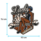 Lucky Garage Teufel Karten Biker Patch zum Aufbügeln | Motorrad Kutte Patches, Rückenaufnäher, Motorradjacke Rückenpatch, Motorcycle Aufnäher für Lederwesten, Finally Home
