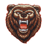Brauner wütender Grizzly Bär Patch
