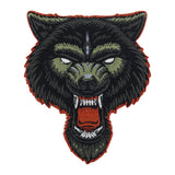 Aggressiver schwarzer Wolf Patch