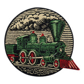 Grüner und beiger Eisenbahn Zug Patch