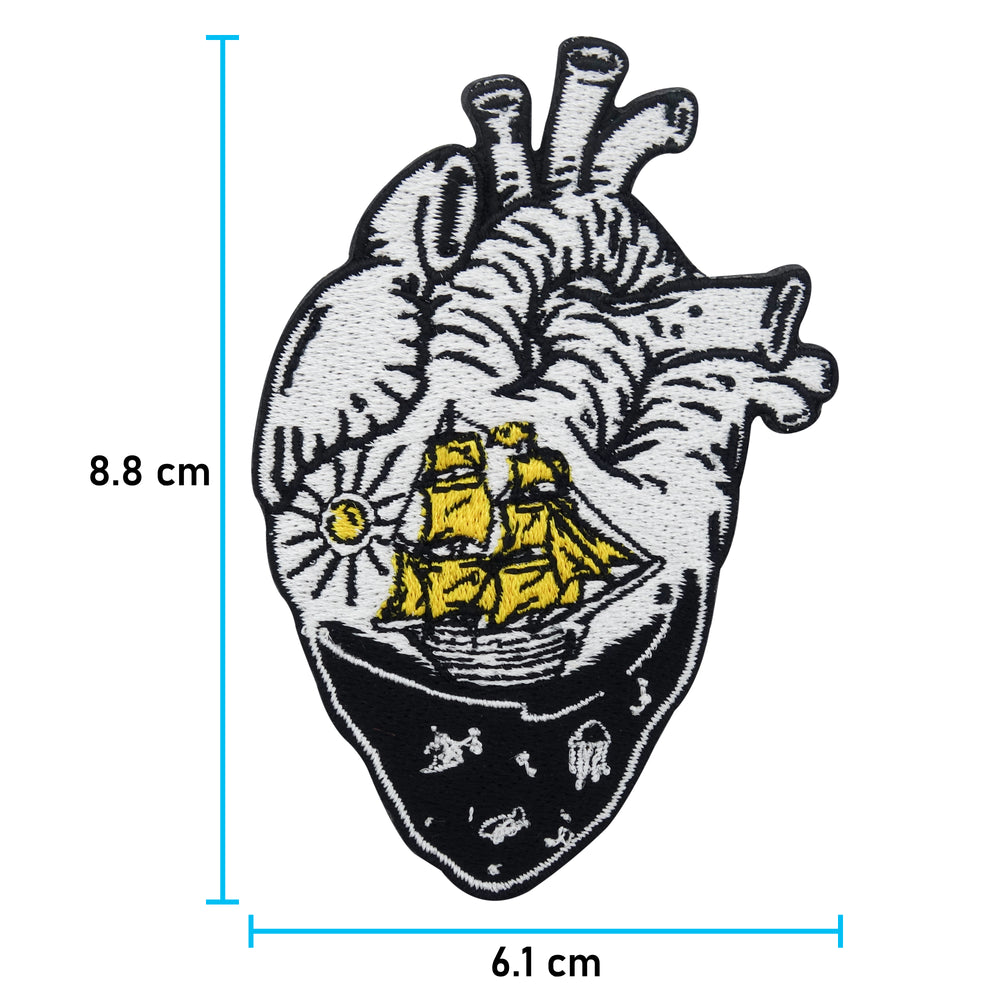 Meerliebhaber Patch mit den Maßen 8,8 x 6,1 cm.