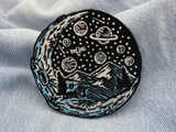 Haus auf dem Mond Patch zum Aufbügeln | Weltall Patches, Erde Moon Bügelbild, Weltraum Flicken, Planet Aufnäher, Finally Home