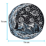 Haus auf dem Mond Patch zum Aufbügeln | Weltall Patches, Erde Moon Bügelbild, Weltraum Flicken, Planet Aufnäher, Finally Home