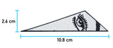 1.Teil: Weißer Broken Face Patch mit einem Auge in Scherbe, Maße: 2,7 x 10,8 cm