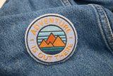Klett Patch - Adventure is out there | Outdoor Klett Patches, Wandern Aufnäher, Rucksack Klettpatches, Wanderer Badge, Berge Klettpatch, Finally Home