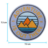 Adventure Collection: Adventure is out there Patch zum Aufbügeln | Wandern Outdoor Patches, Berg Bügelflicken, Flicken, Aufnäher Wanderer Rucksäcke, Finally Home