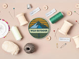 Adventure Collection: Wild Outdoor Berg Patch zum Aufbügeln | Wandern Patches, Bügelflicken, Bügelbild, Aufnäher Wanderer Rucksäcke Finally Home