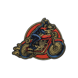 Lone Wolf on Tour Biker Patch | Retro Rückenaufnäher | Lederkutten DIY