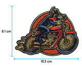 one Wolf Biker Patch mit den Maßen: 8,1 x 10,3 cm