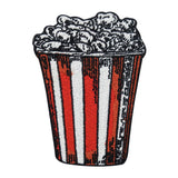 Popcorn in rot, weiß gestreiftem Behälter Patch