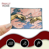 Michelangelo Hände Patch zum Aufbügeln | Himmel Patches, Wolken Flicken, Finger Bügelbild, Aufnäher, Finally Home