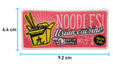 Asiatischer Nudelbox Patch, Maße: 4,4 x 9,2 cm