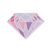 Rosa Violett Diamant Bügelpatch | Edelsteine Aufnäher | DIY Flicken