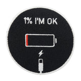 Schwarzer 1% Akku Patch