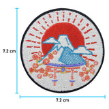 Japan Fuji Patch mit der Maße: 7,2 x 7,2 cm