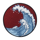 Blau-roter Wellen Patch