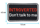 Spruch Patch mit der Maße: 4,3 x 7,2 cm