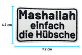 Spruch Patch mit der Maße: 4,3 x 7,2 cm